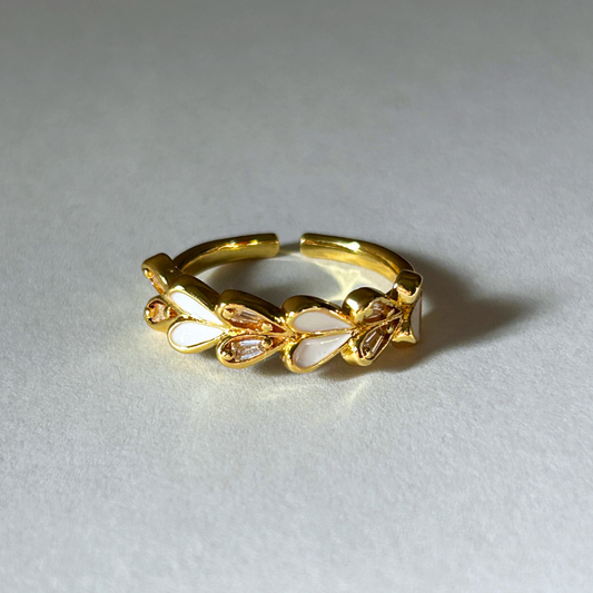 The Stacked Hearts Ring